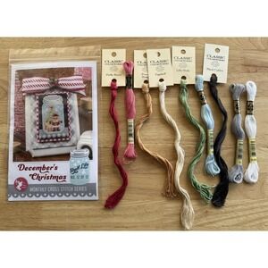 December's Christmas Cross Stitch Pattern & Threads It's‎ Sew Emma Monthly Jar